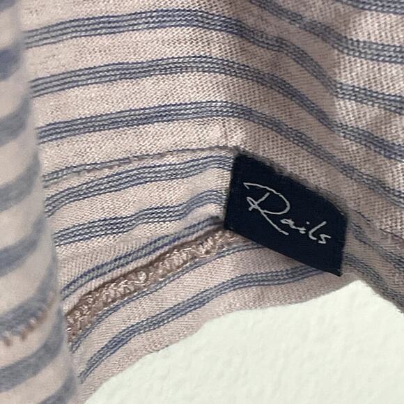 RAILS STRIPE HEMP-ORGANIC COTTON VALENCIA MEN'S T-SHIRT SIZE L - Picture 6 of 8
